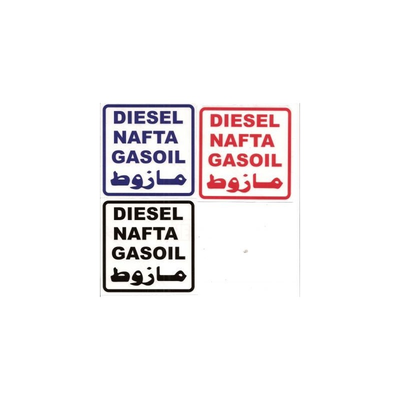 Aufkleber Diesel, Nafta, Gasoil für Tank