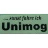 Auto-Aufkleber ...sonst fahre ich Unimog schwarz, Kult