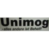 Auto-Aufkleber Unimog alles andere ist Behelf! schwarz, Kult